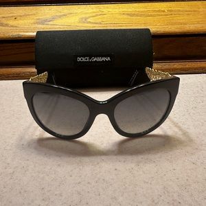 Dolce & Gabbana Black Gradient DG 4212 Filigree Cat Eye Sunglasses